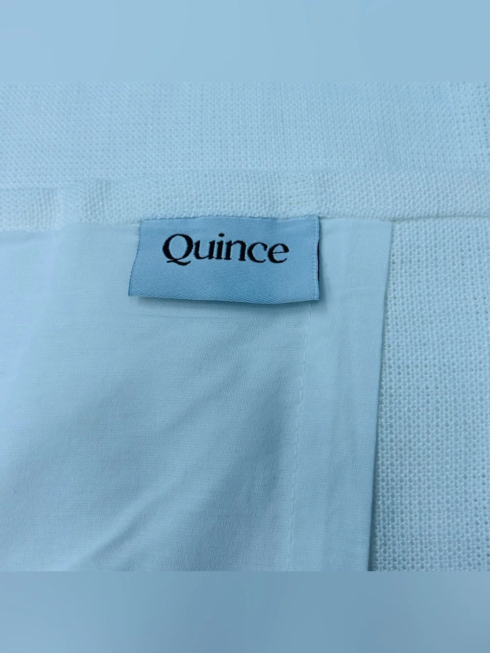 QUINCE Set Of 2 48x84 Heavyweight European Linen Curtains White 8731